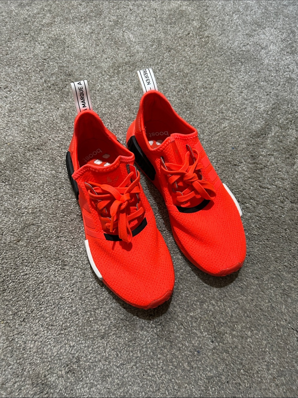 adidas Bright Red and Black Men's Running Sneakers
